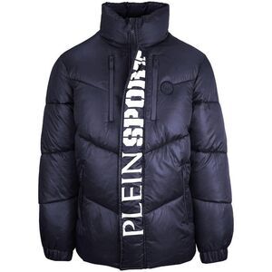 Plein Sport Mens Logo Padded Jacket / Navy Blue